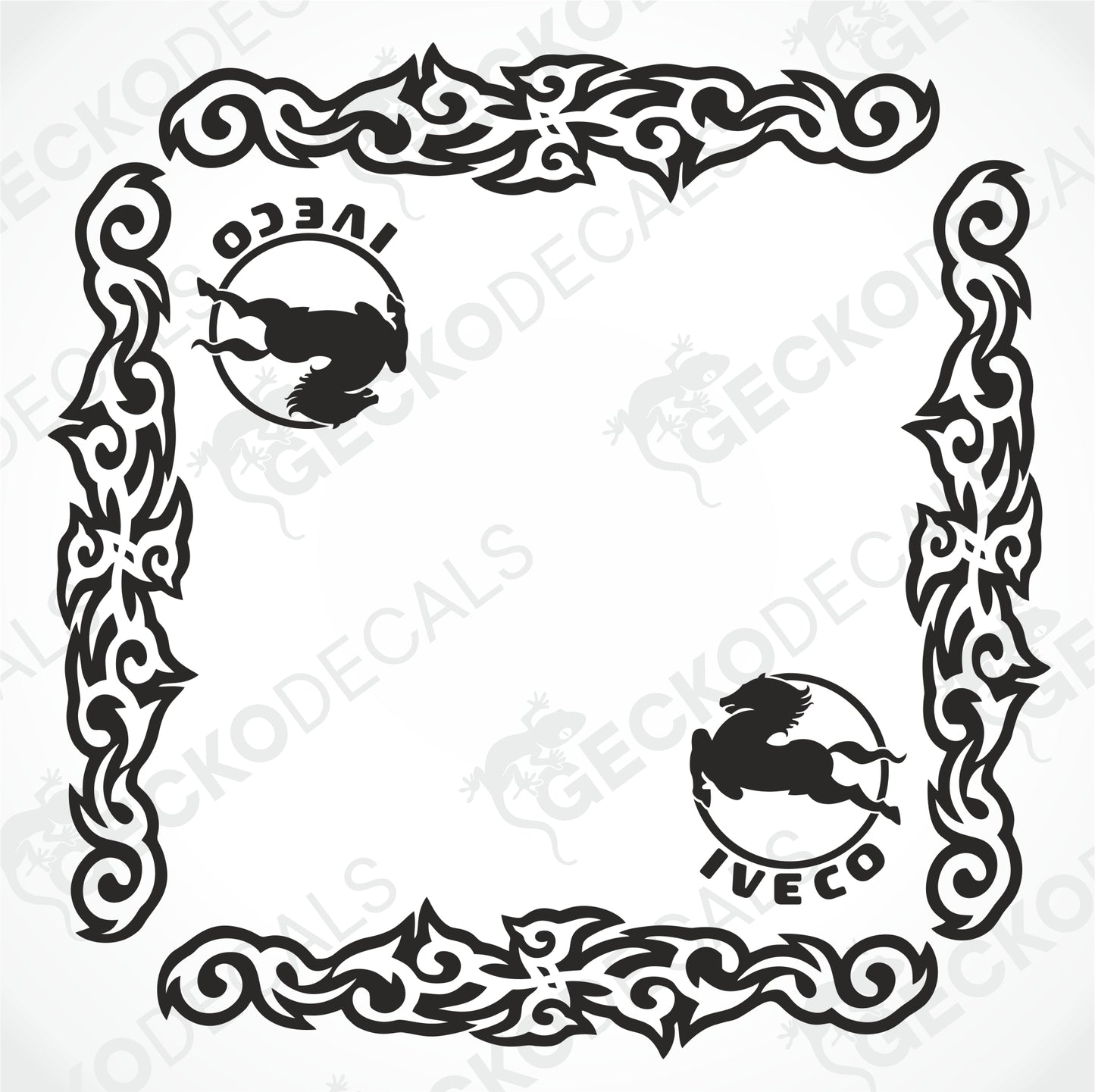 IVECO TRIBAL SIDE WINDOW DECALS