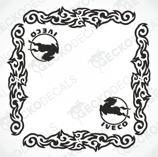 IVECO TRIBAL SIDE WINDOW DECALS