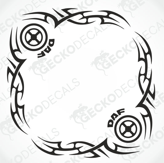 DAF TRIBAL SIDE WINDOW DECALS