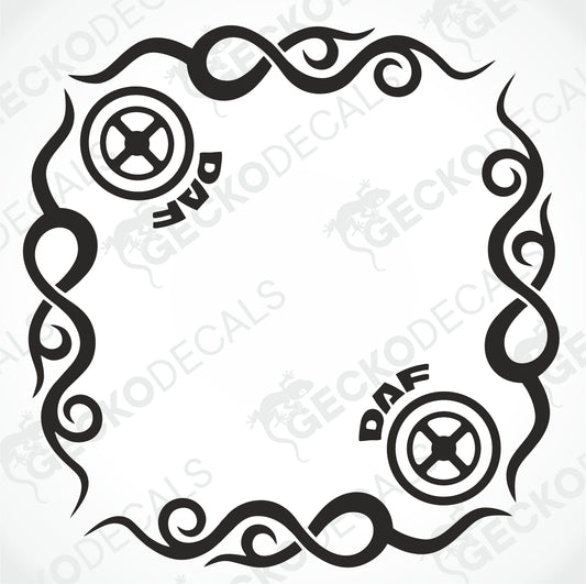 DAF TRIBAL SIDE WINDOW DECALS