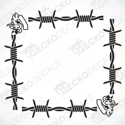 SCANIA BARBED WIRE V8 SIDE WINDOW DECALS