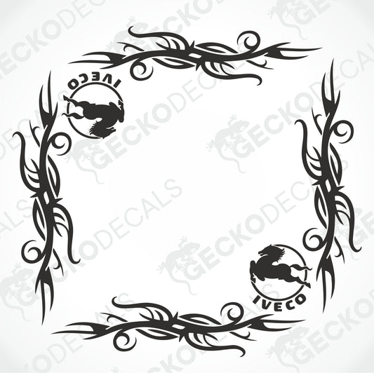 IVECO TRIBAL SIDE WINDOW DECALS