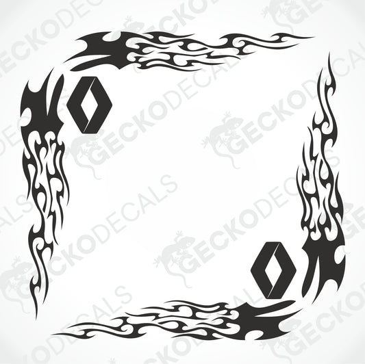 RENAULT TRIBAL SIDE WINDOW DECALS