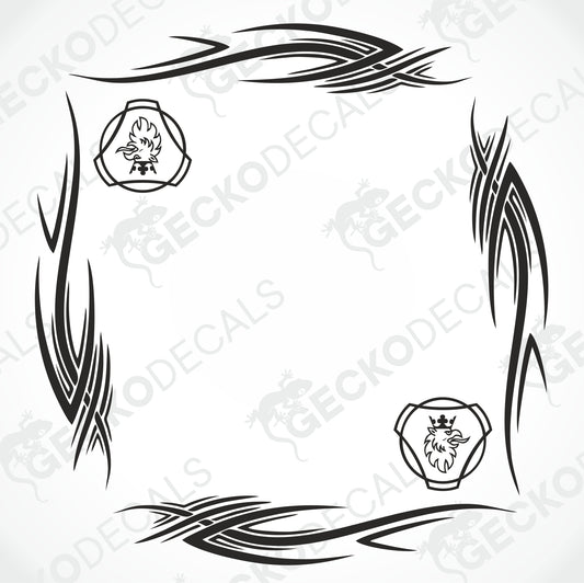 SCANIA TRIBAL SIDE WINDOW DECALS