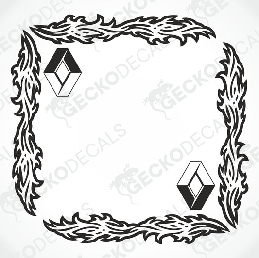 RENAULT TRIBAL SIDE WINDOW DECALS