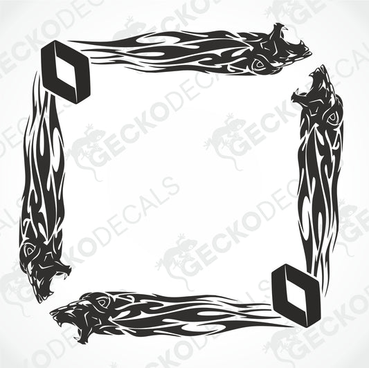 RENAULT LION TRIBAL SIDE WINDOW DECALS