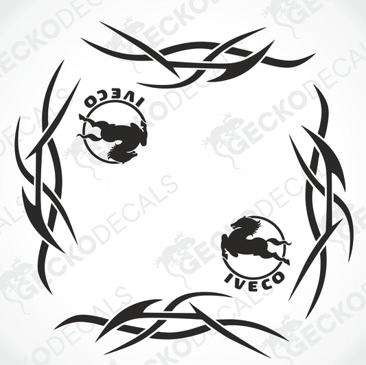 IVECO TRIBAL SIDE WINDOW DECALS