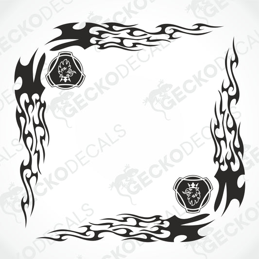 SCANIA TRIBAL SIDE WINDOW DECALS