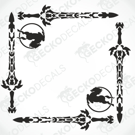 IVECO SWORDS SIDE WINDOW DECALS