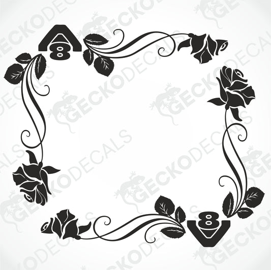 SCANIA V8 FLORAL SIDE WINDOW DECALS