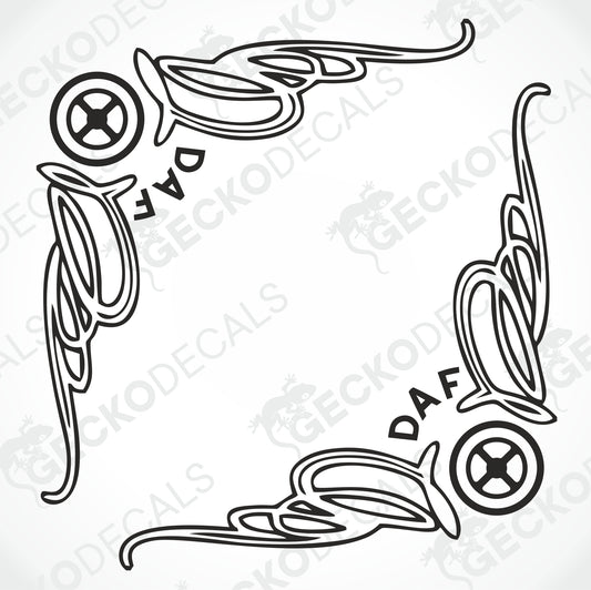 DAF SIDE WINDOW DECALS