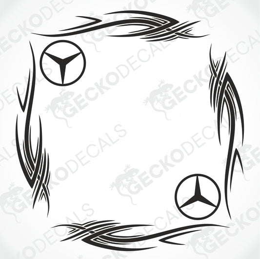 MERCEDES-BENZ TRIBAL SIDE WINDOW DECALS