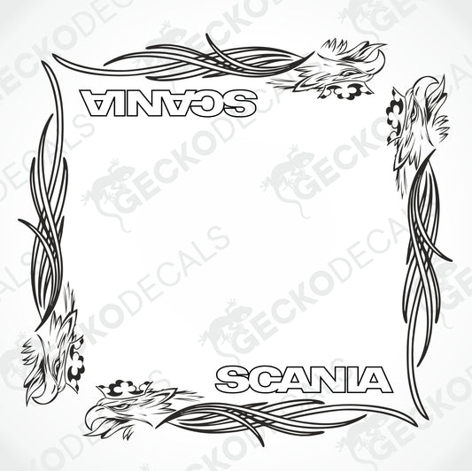SCANIA GRIFFIN TRIBAL SIDE WINDOW DECALS