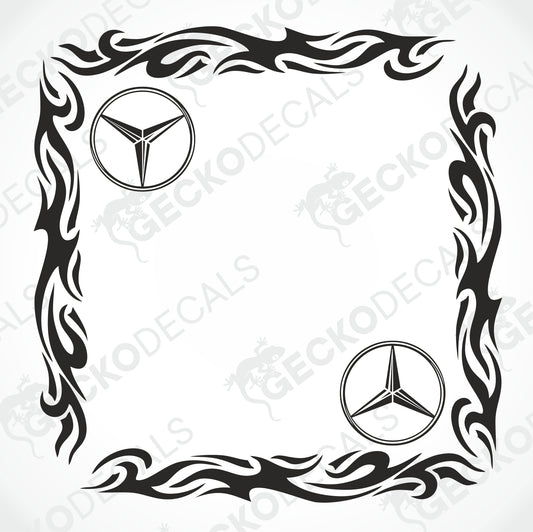 MERCEDES-BENZ TRIBAL SIDE WINDOW DECALS