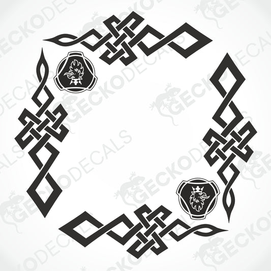 SCANIA TRIBAL SIDE WINDOW DECALS