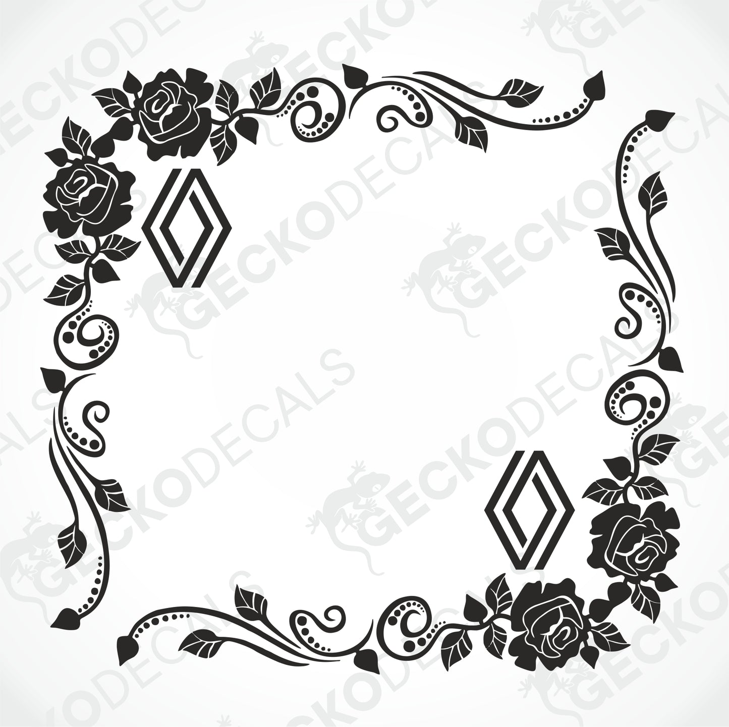RENAULT FLORAL SIDE WINDOW DECALS