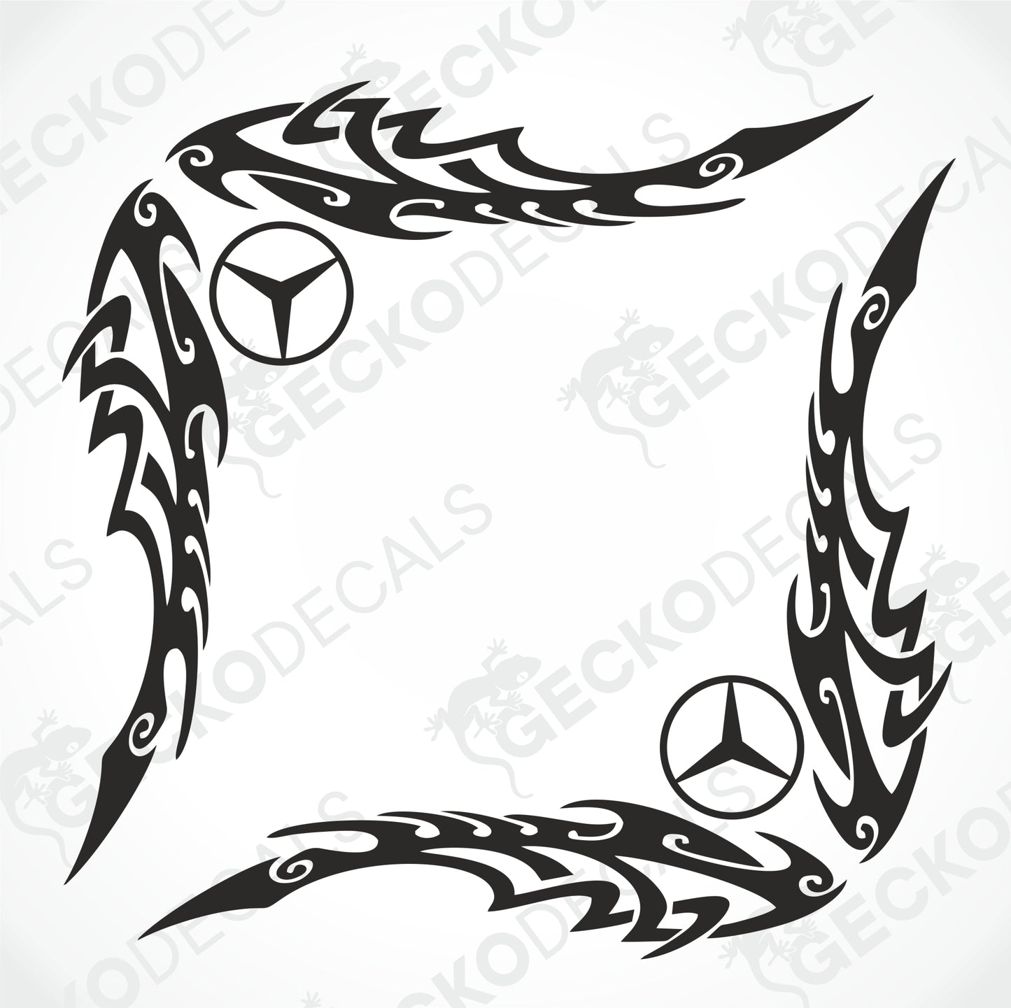 MERCEDES-BENZ TRIBAL SIDE WINDOW DECALS