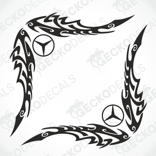 MERCEDES-BENZ TRIBAL SIDE WINDOW DECALS
