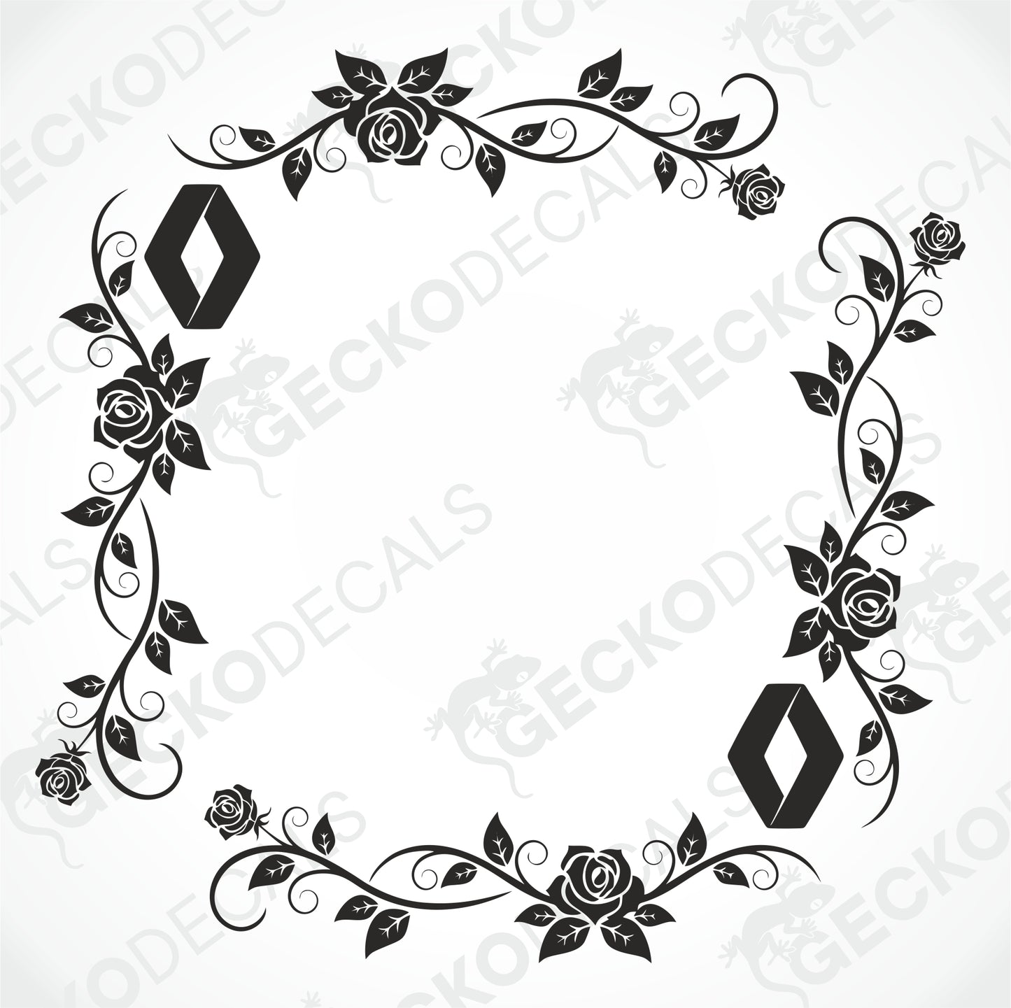 RENAULT FLORAL SIDE WINDOW DECALS