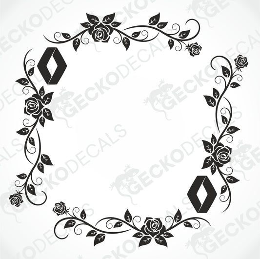RENAULT FLORAL SIDE WINDOW DECALS