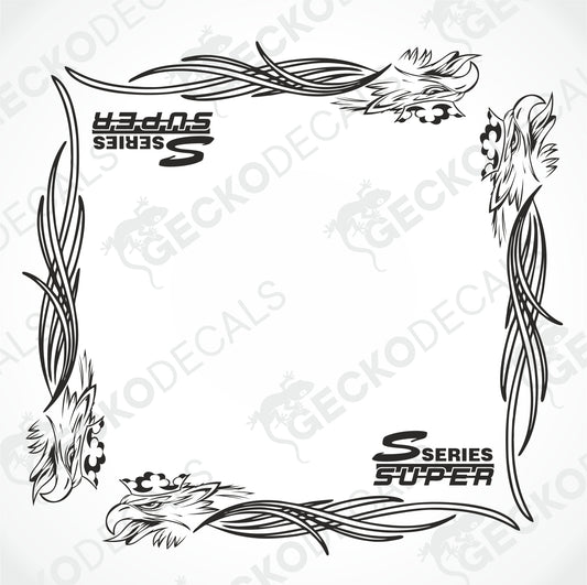 SCANIA GRIFFIN SUPER S SERIES TRIBAL SIDE WINDOW DECALS