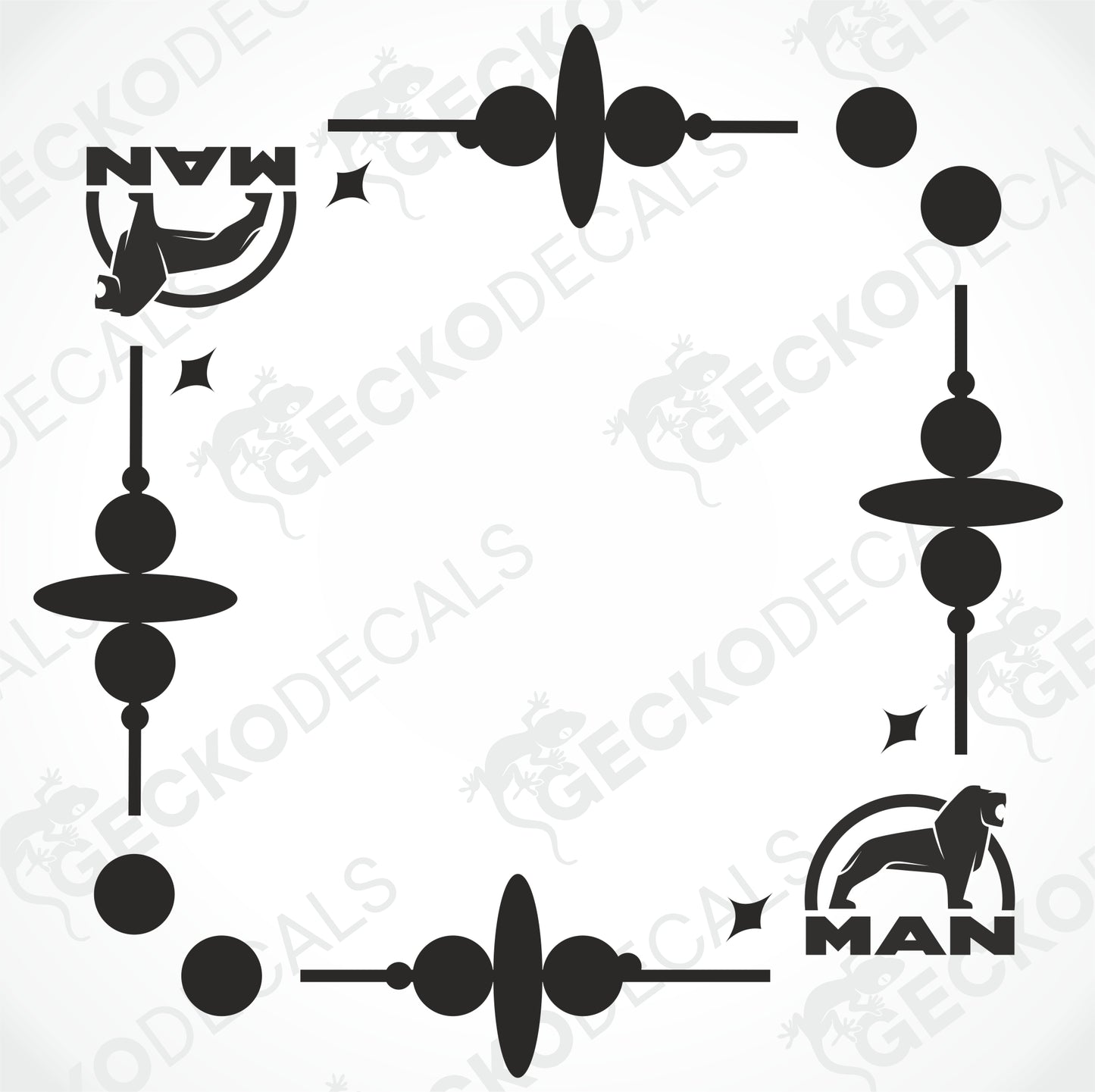 MAN SIDE WINDOW DECALS