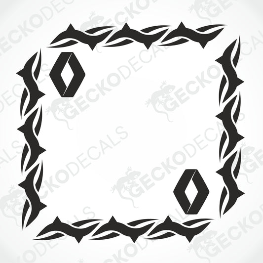 RENAULT TRIBAL SIDE WINDOW DECALS