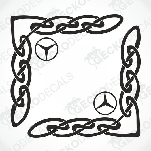 MERCEDES-BENZ SIDE WINDOW DECALS