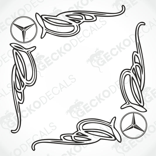 MERCEDES-BENZ SIDE WINDOW DECALS