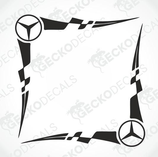 MERCEDES-BENZ SIDE WINDOW DECALS