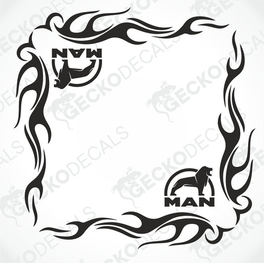MAN TRIBAL SIDE WINDOW DECALS