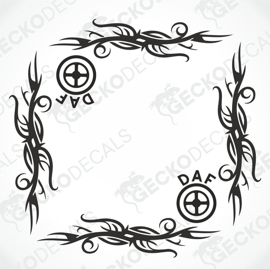 DAF TRIBAL SIDE WINDOW DECALS