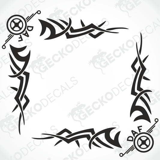 DAF TRIBAL SIDE WINDOW DECALS