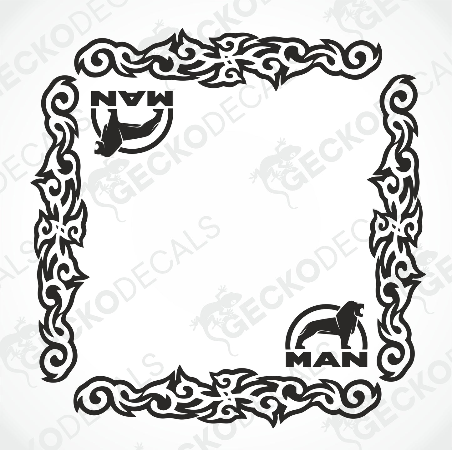 MAN TRIBAL SIDE WINDOW DECALS