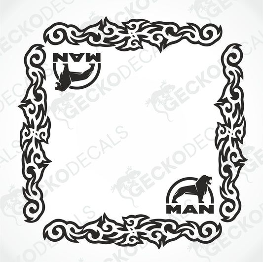 MAN TRIBAL SIDE WINDOW DECALS