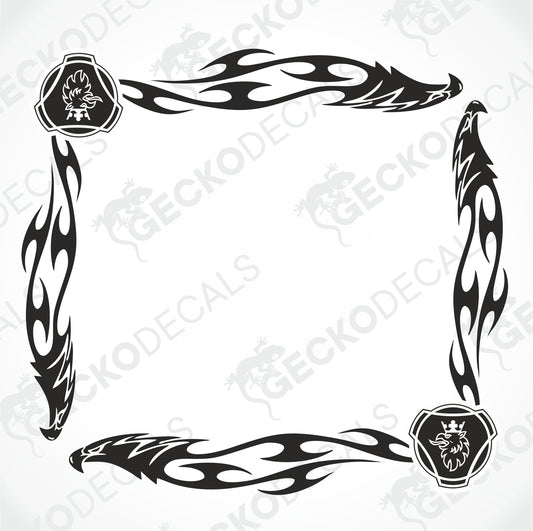 SCANIA EAGLE TRIBAL SIDE WINDOW DECALS