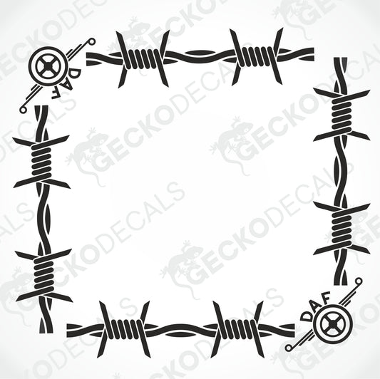 DAF BARBED WIRE SIDE WINDOW DECALS