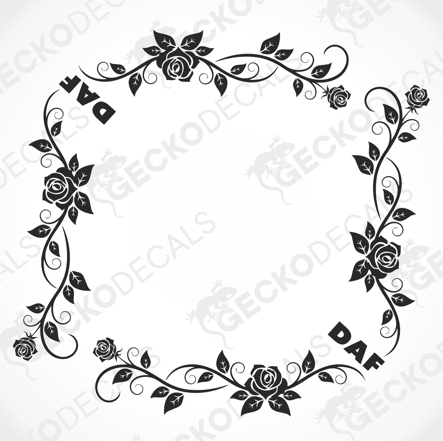 DAF FLORAL SIDE WINDOW DECALS