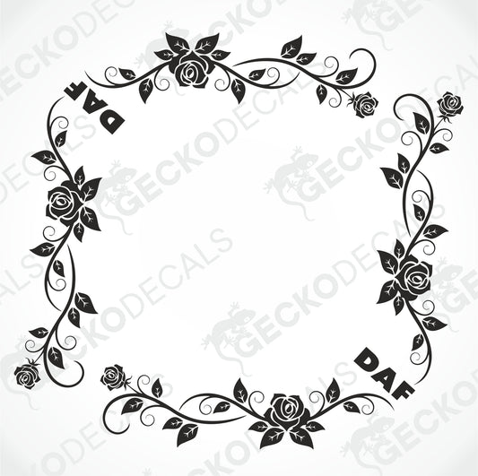 DAF FLORAL SIDE WINDOW DECALS
