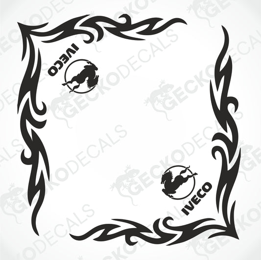 IVECO TRIBAL SIDE WINDOW DECALS