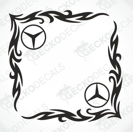 MERCEDES-BENZ TRIBAL SIDE WINDOW DECALS