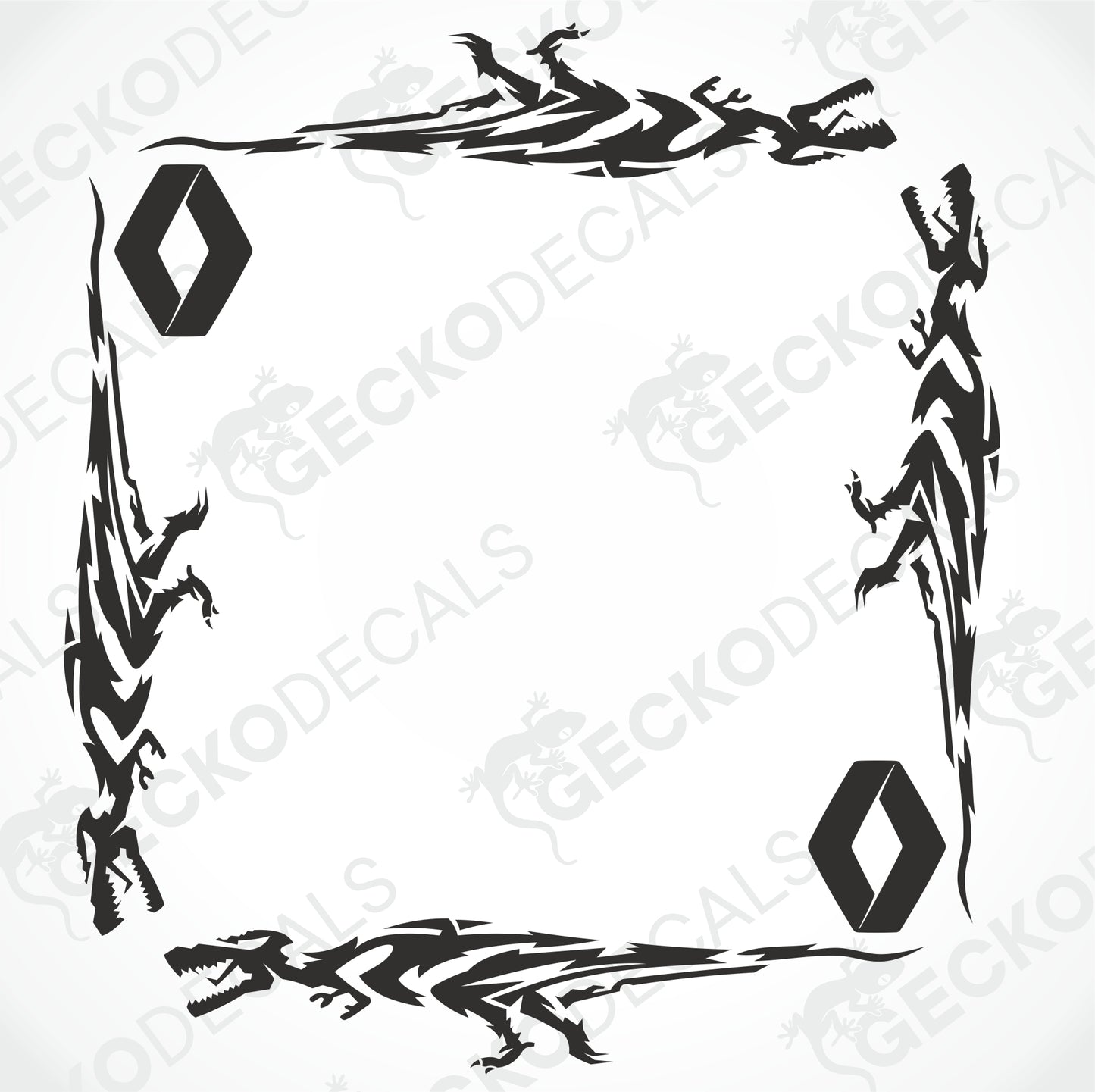 RENAULT DINOSAUR TRIBAL SIDE WINDOW DECALS
