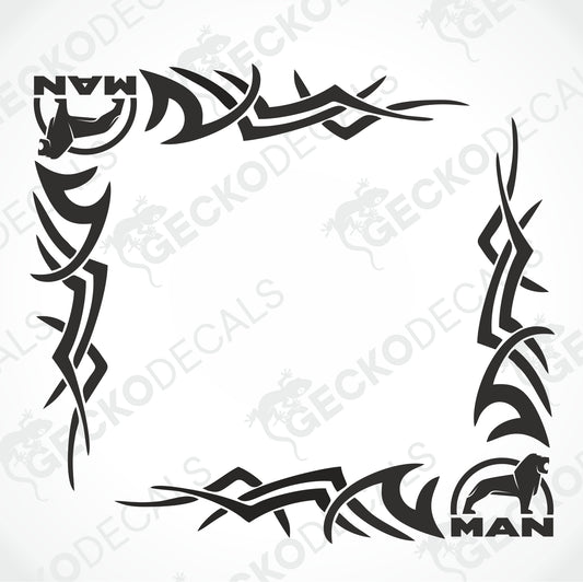 MAN TRIBAL SIDE WINDOW DECALS
