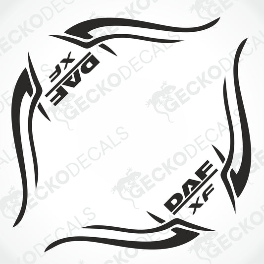 DAF XF TRIBAL SIDE WINDOW DECALS