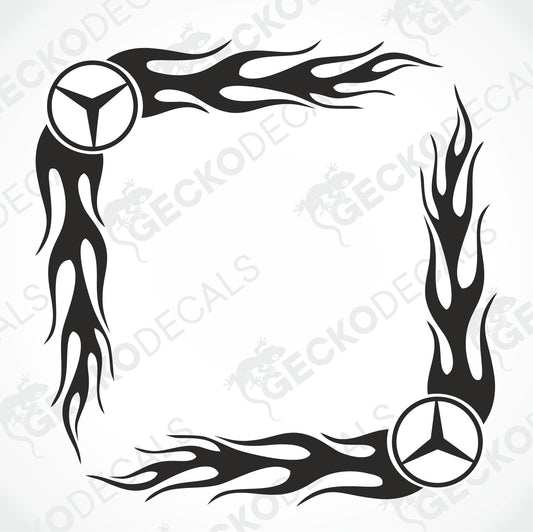 MERCEDES-BENZ TRIBAL SIDE WINDOW DECALS