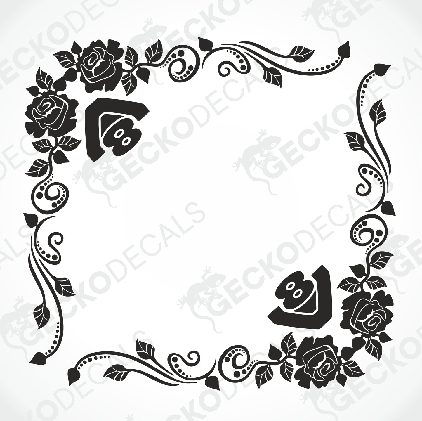 SCANIA V8 FLORAL SIDE WINDOW DECALS