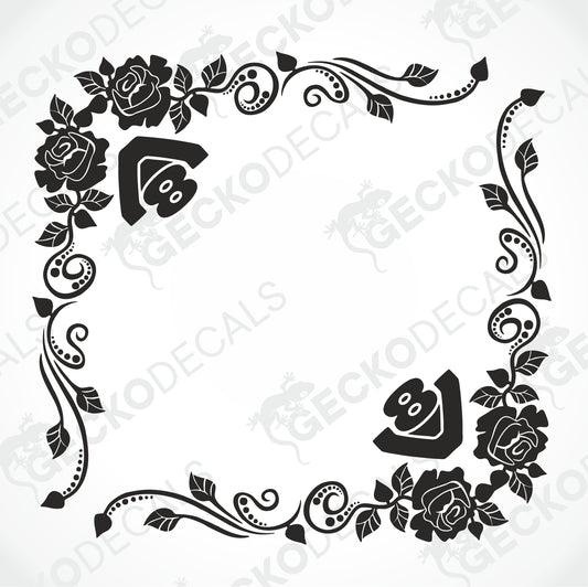 SCANIA V8 FLORAL SIDE WINDOW DECALS