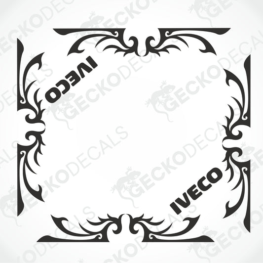 IVECO SIDE WINDOW DECALS
