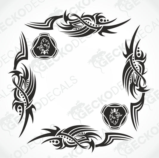 SCANIA TRIBAL SIDE WINDOW DECALS