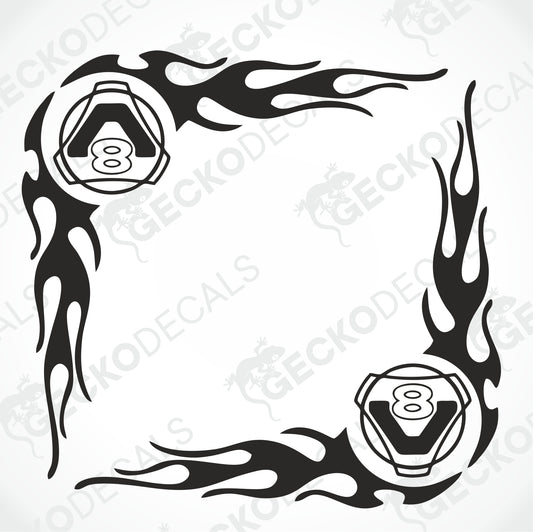 SCANIA V8 TRIBAL SIDE WINDOW DECALS